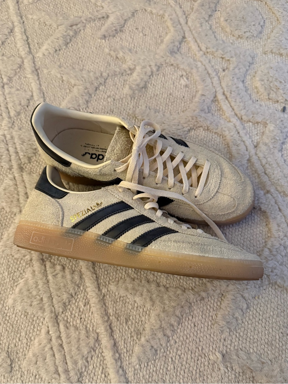 adidas Spezial Sneakers in Off-White, Navy & Gum